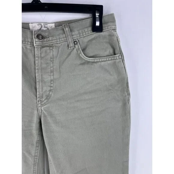 We The Free Jeans Womens 25 Green Denim Mid Rise Pockets Raw Hem Fringes - Picture 4 of 16